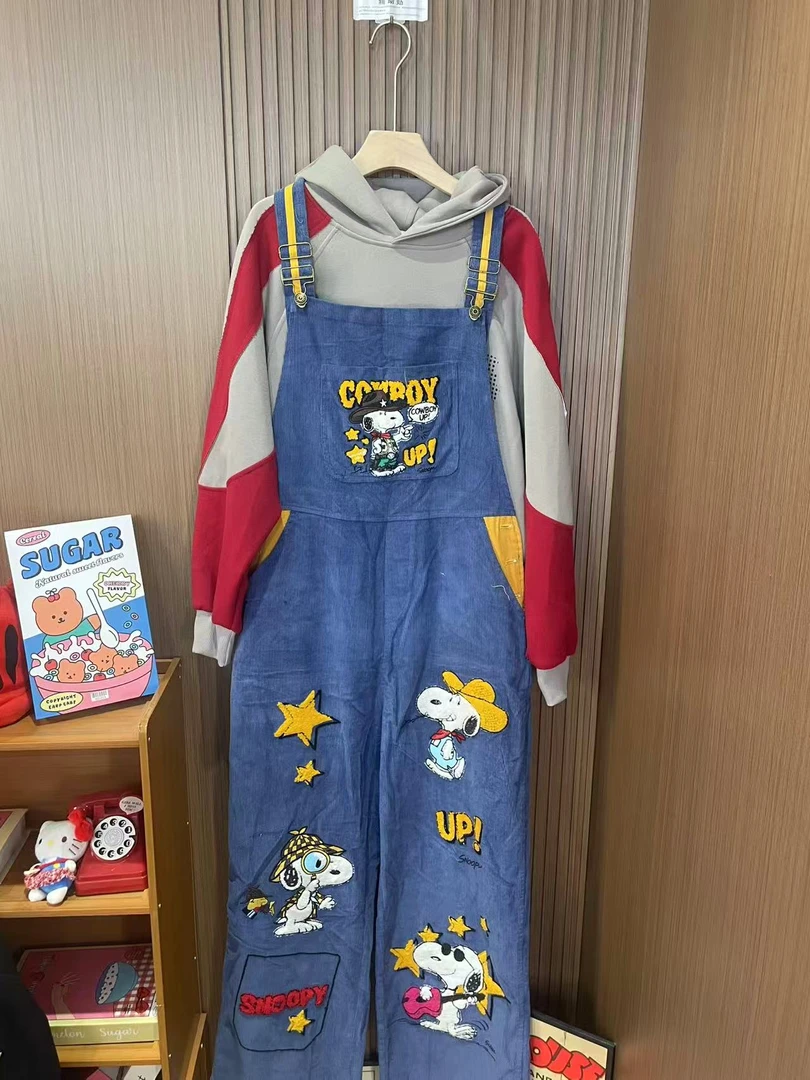 Nabi【小黄毛史努比】背带裤时尚潮流k2921