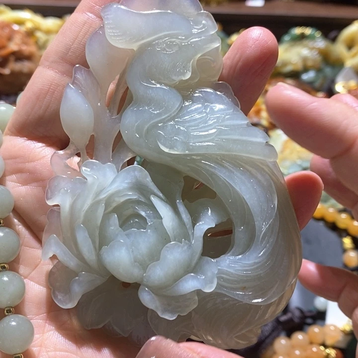 岫玉未镶嵌毛衣链