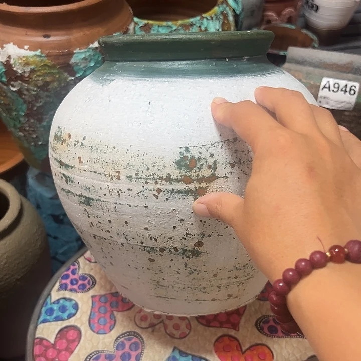粗陶盆默认打孔高23口14