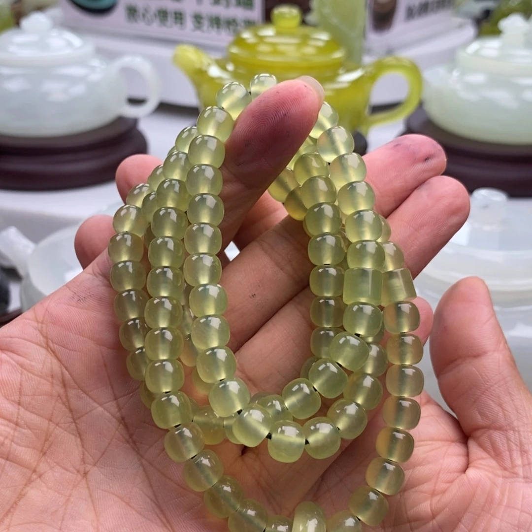 岫玉未镶嵌四大名玉手串108颗