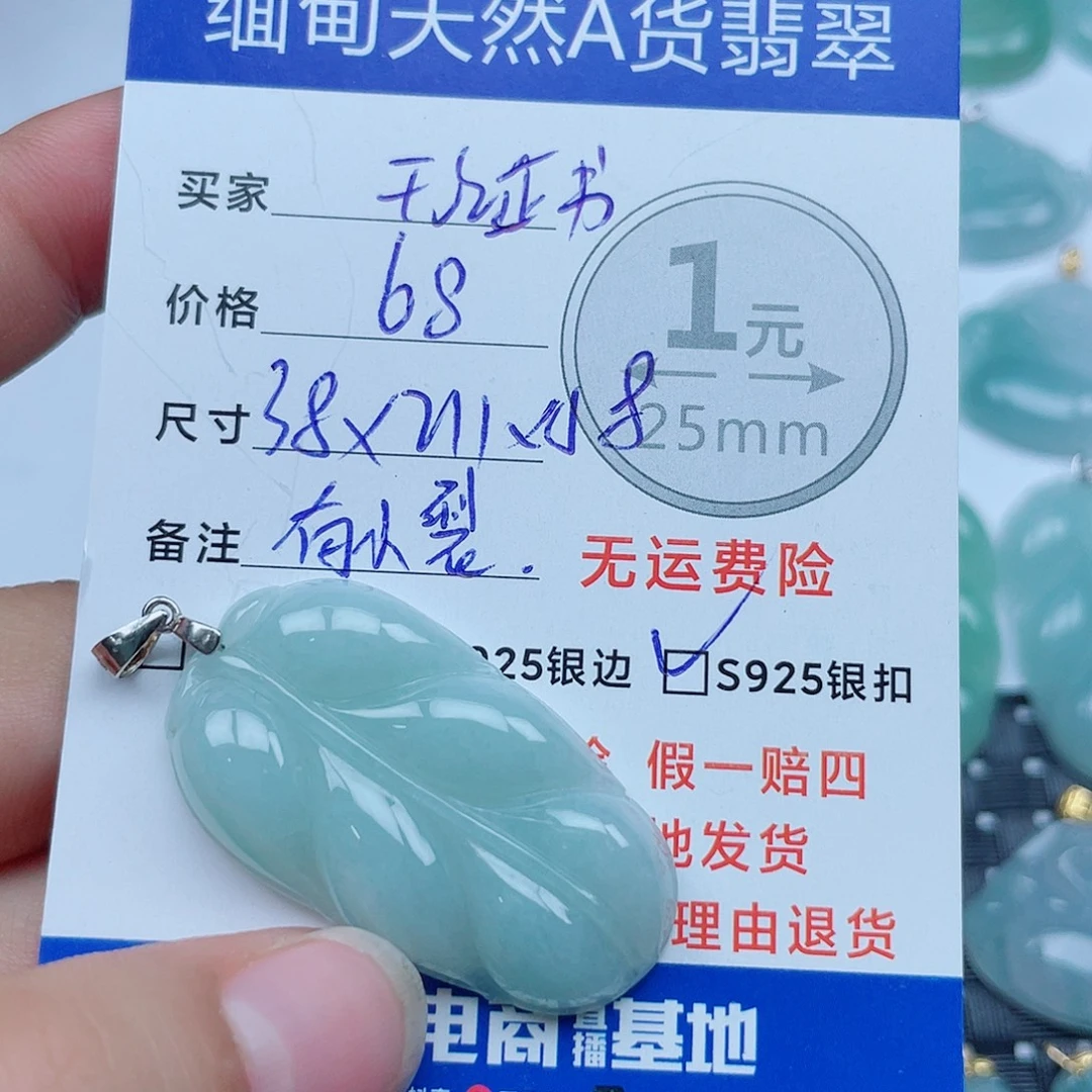 翡翠银S925镶嵌颈饰翡翠