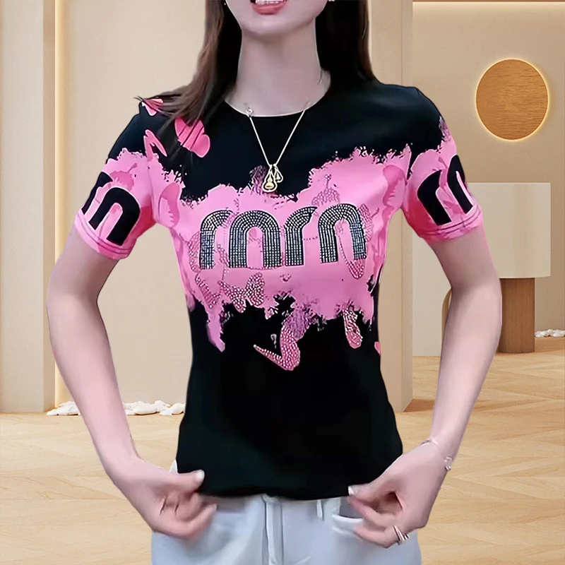 时尚独特设计感t恤ins夏季今年流行短袖重工字母印花休闲情侣上衣