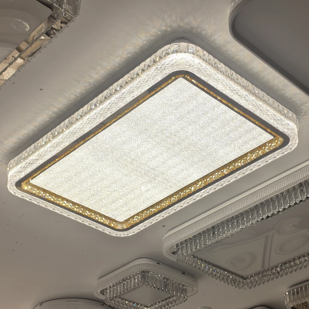 2025新款奢华LED客厅吸顶灯大厅水晶灯具意式轻奢餐厅卧室灯中山