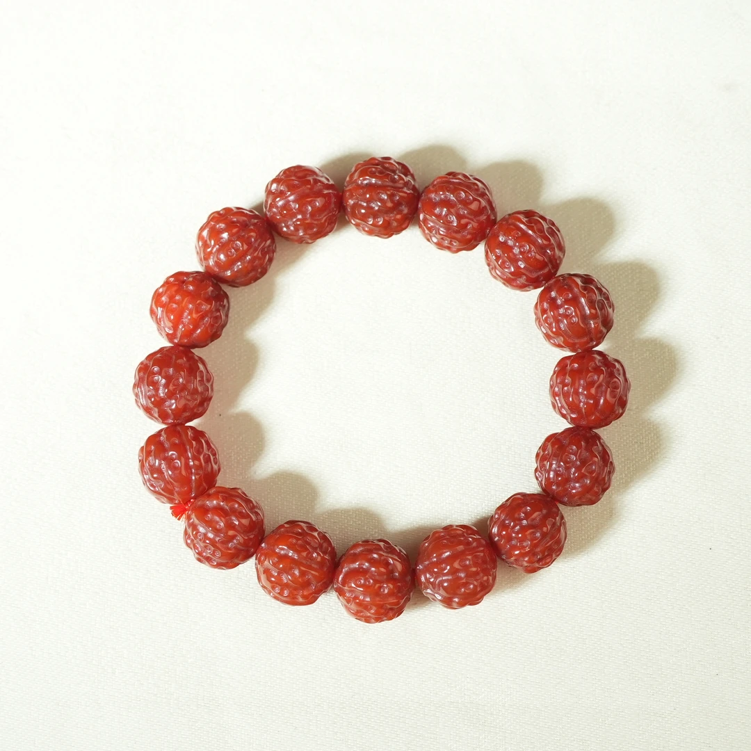 二十世纪中后期南红玛瑙手串【古珠精选】AABS250105073多样性发货