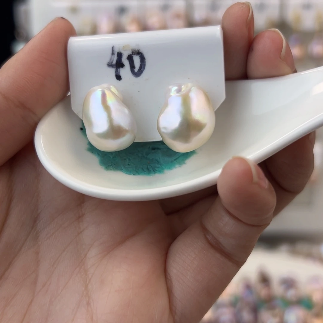 淡水珍珠耳饰银S925镶嵌