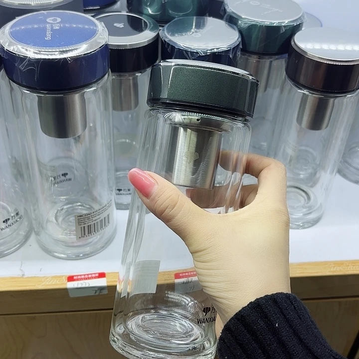 万象品牌双层玻璃杯V278橄榄