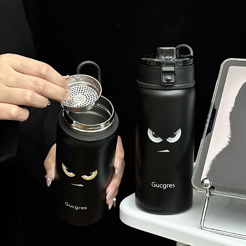 小恶魔不锈钢保温杯带盖茶漏泡茶杯便携杯子女学生户外水壶