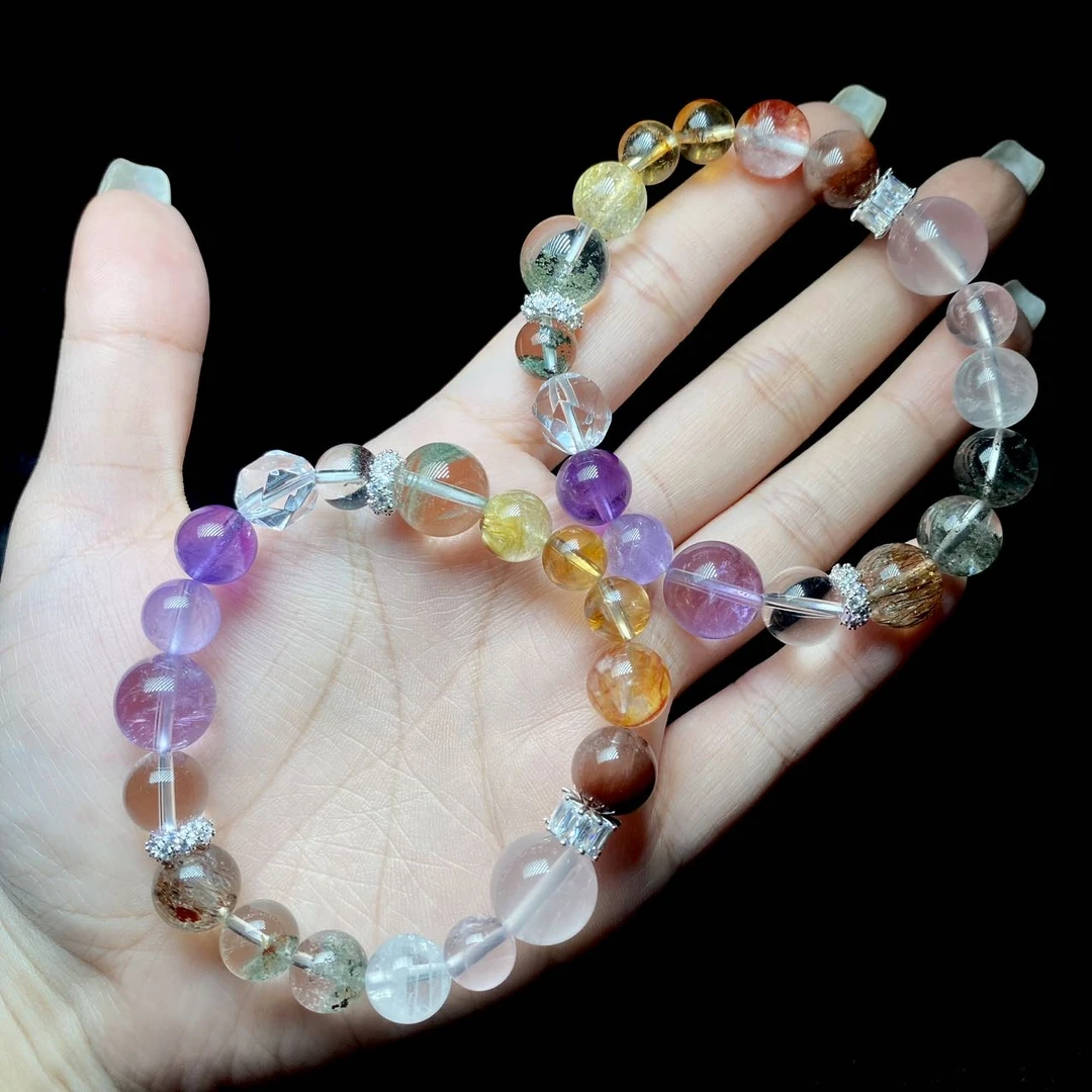【云上好物】9 DS41925-水晶多宝单圈手串-多样性发其一-8mm+（JG）