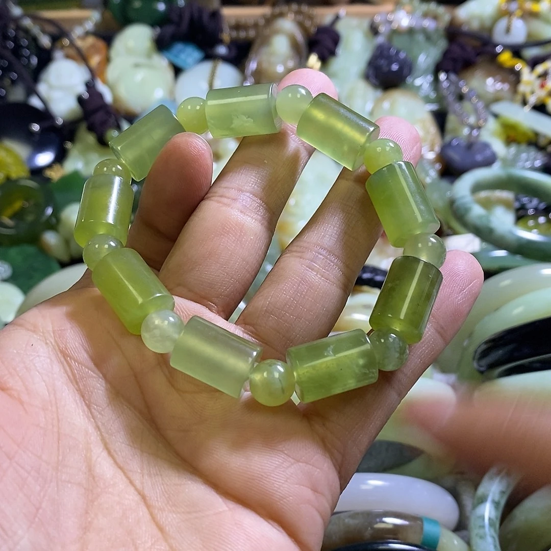 岫玉未镶嵌手链多样性发货