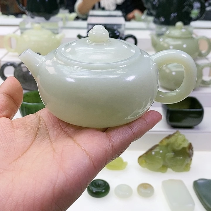 未镶嵌和田玉挂件无*子茶壶