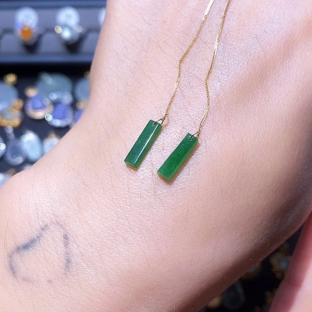 吊坠(不含链)18K金镶嵌翡翠