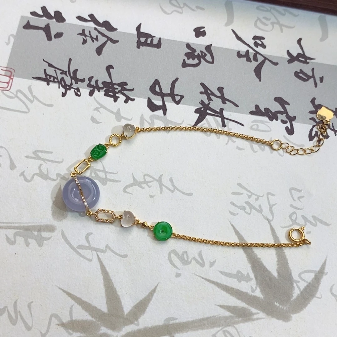 一***儿颈饰18K金镶嵌翡翠翡翠
