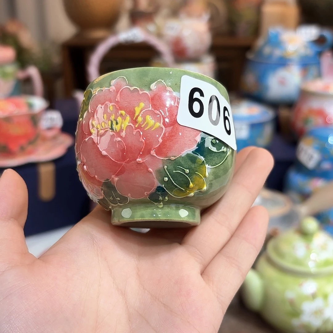 聂***梵景德镇手绘高温釉下彩陶瓷茶具
