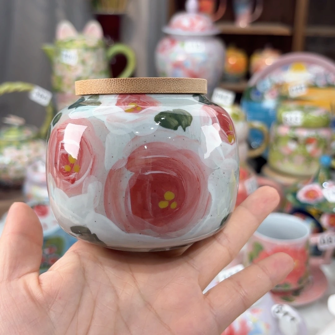 景德镇手绘高温釉下彩陶瓷茶具