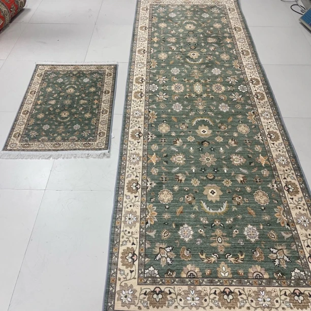 牛油果绿 仿羊绒民族风地毯