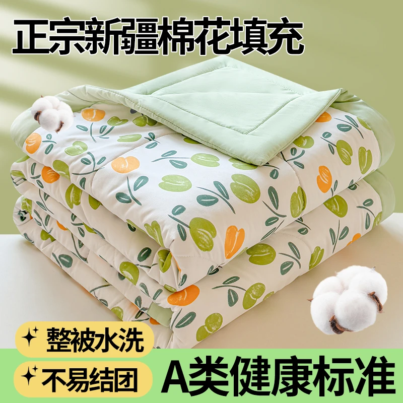 夏纯棉花新款A类水洗棉印花新疆棉花全棉夏被空调被夏凉被棉花被