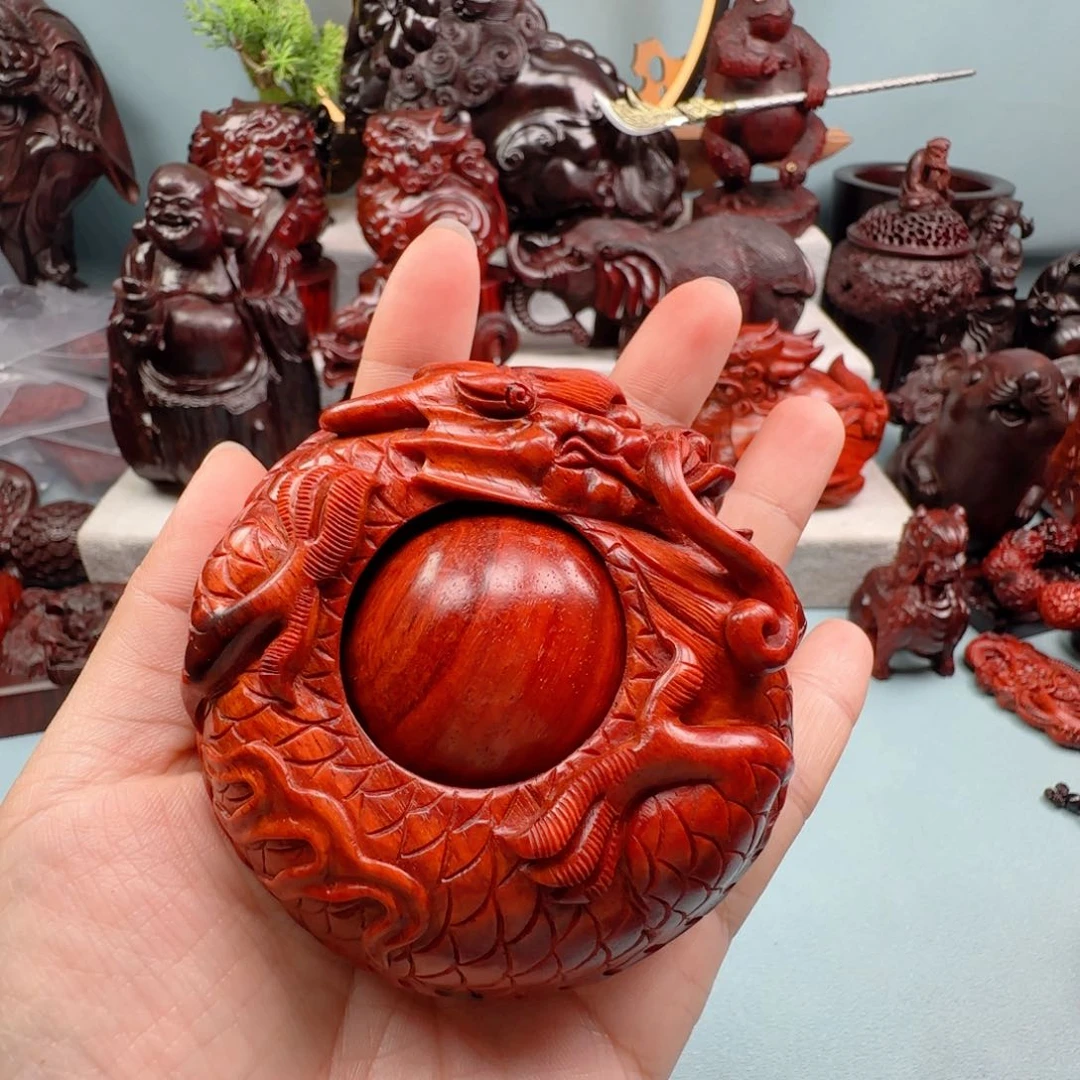 小叶紫檀把件惠*风时来运转