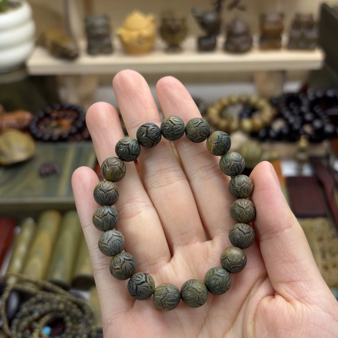 木绿檀1.0圆珠步步生莲