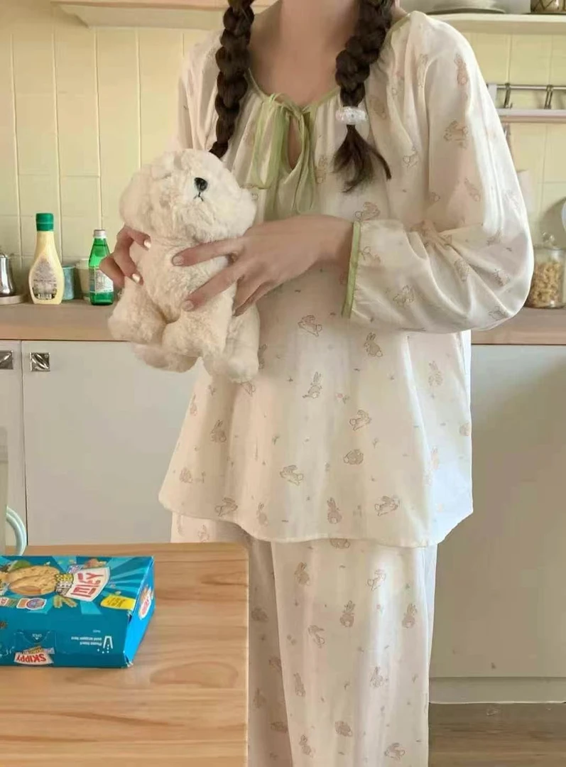 全棉双层纱睡衣A类母婴级亲肤柔软舒适家居服