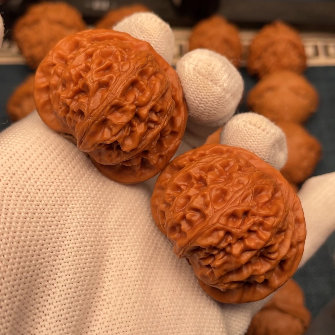 把件文玩核桃40全品蜡皮宫灯