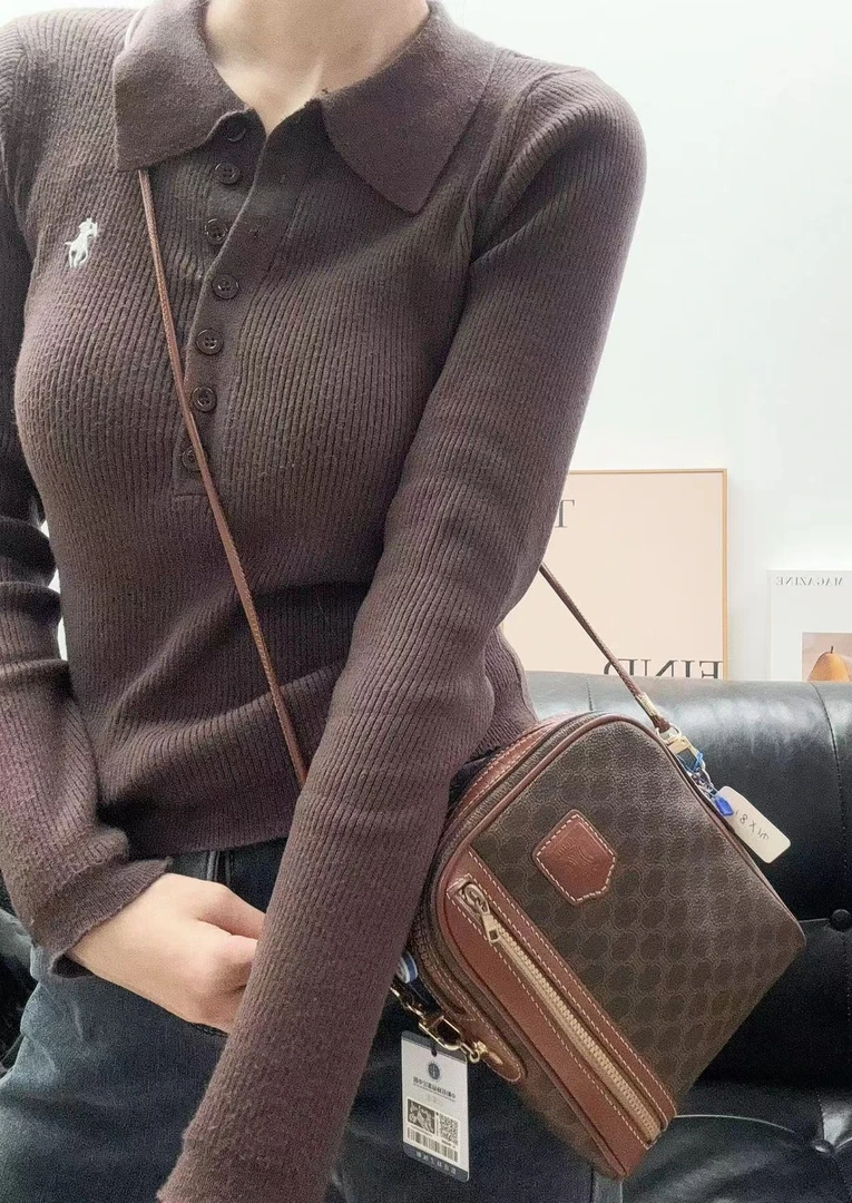 95新 Celine/思琳 老花豆腐斜挎包 单肩包/秋境 00112