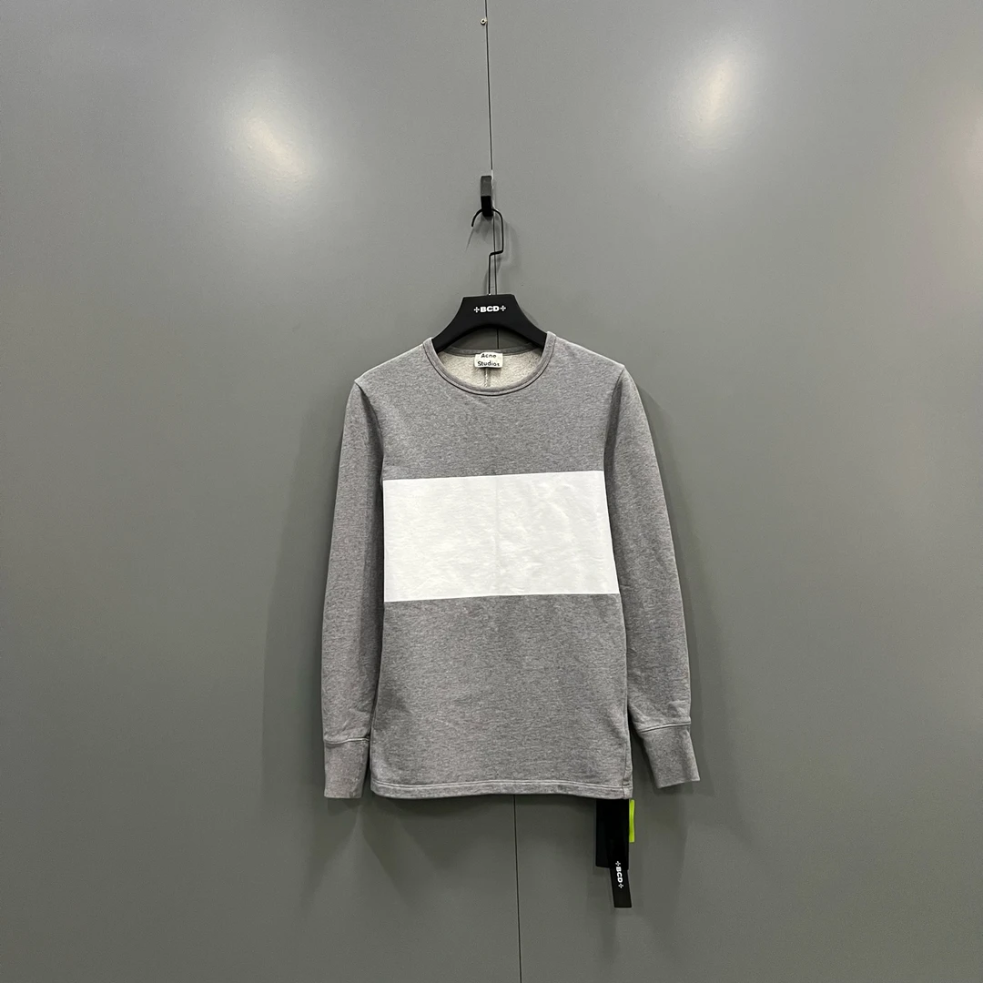 99新 Acne studio tt4 灰白拼色圆领卫衣 XS码/98新/606132