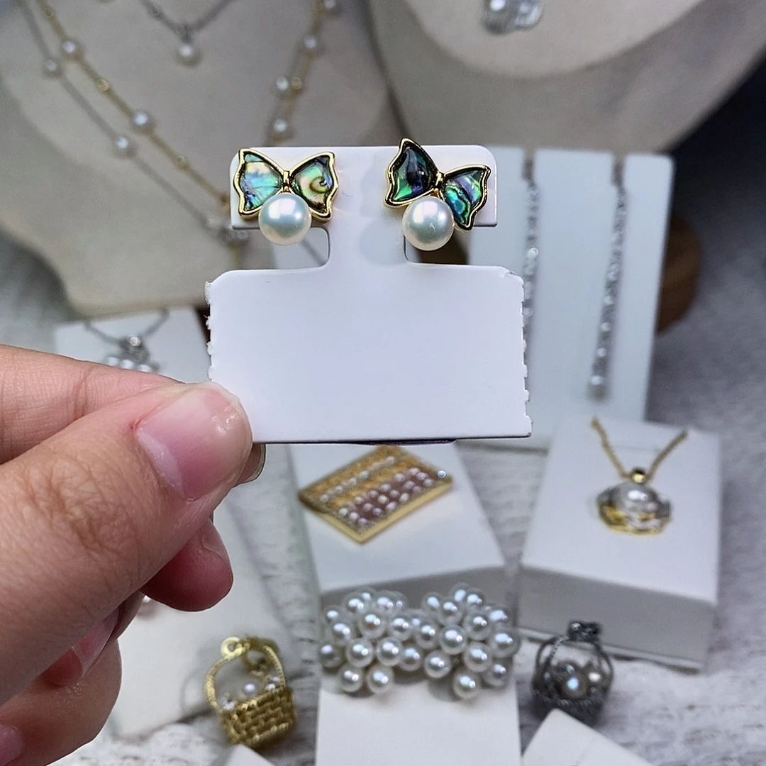 银S925镶嵌耳饰淡水珍珠