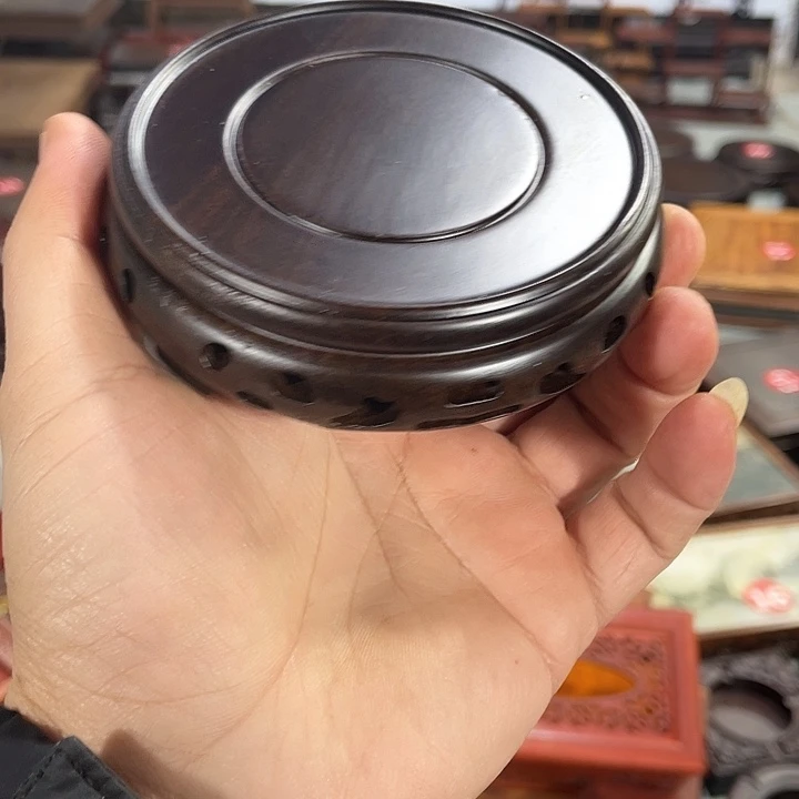 紫砂红木底座工艺品红木底座工艺品 8.5公分