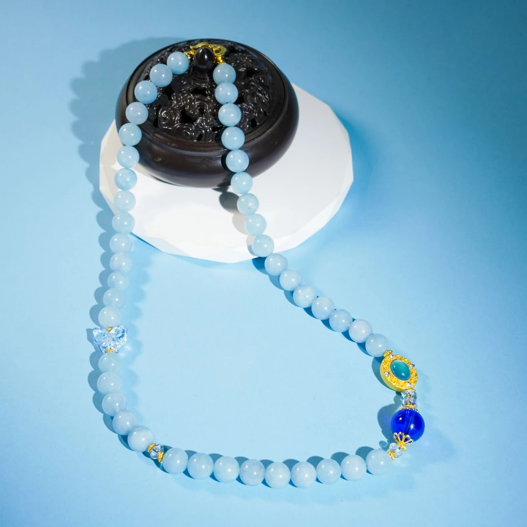 星辰专属蓝色毛衣链