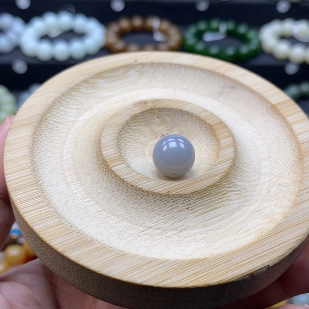 未镶嵌手串和田玉Q卡12烟紫