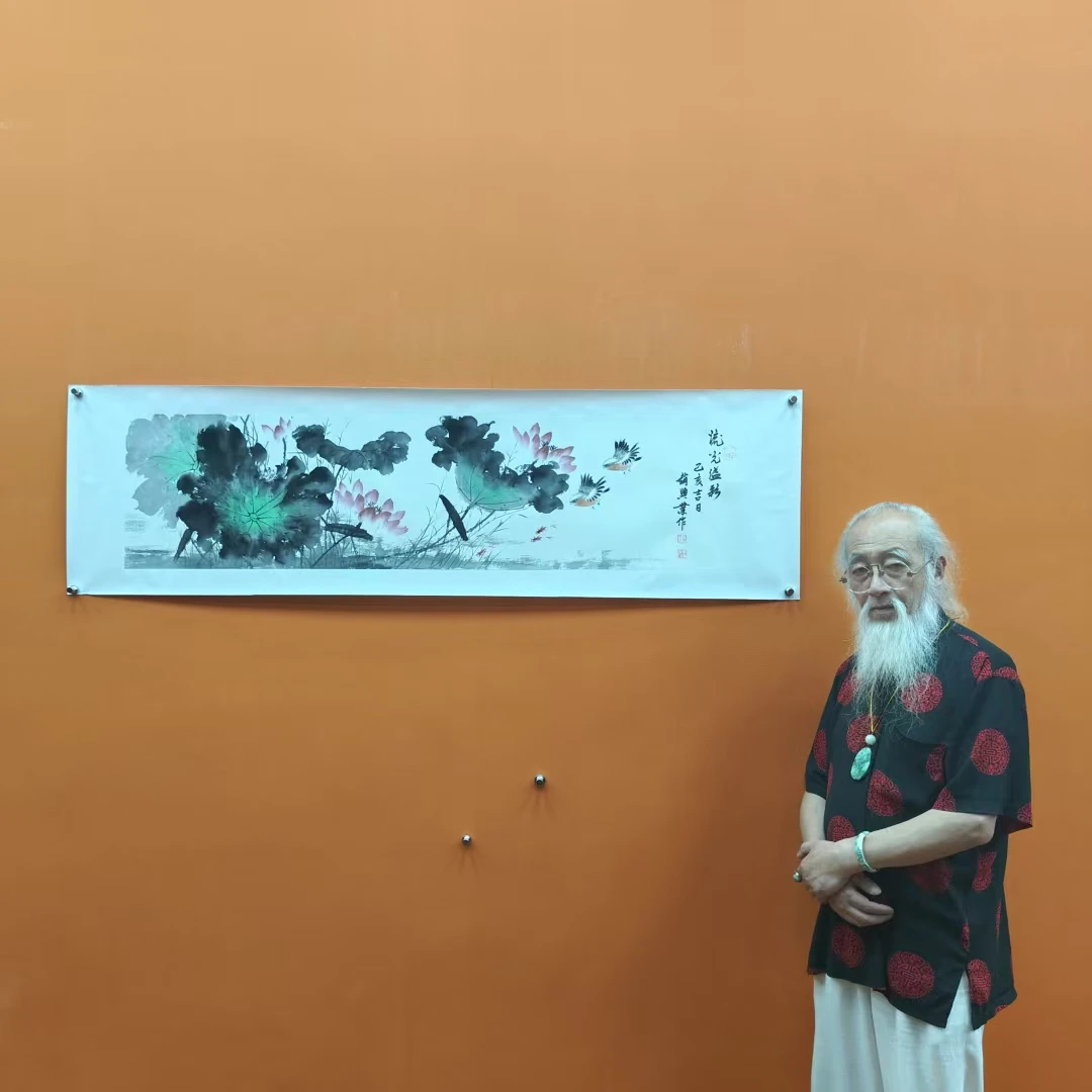 赵兴业《流光溢彩》四尺对开 托裱 136*34cm -古墨堂3