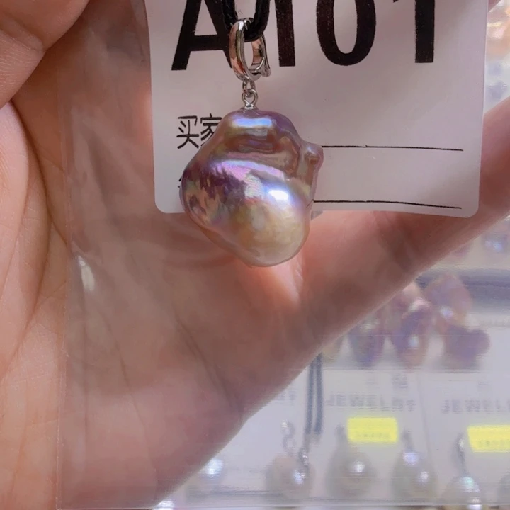 淡水珍珠银S925镶嵌颈饰