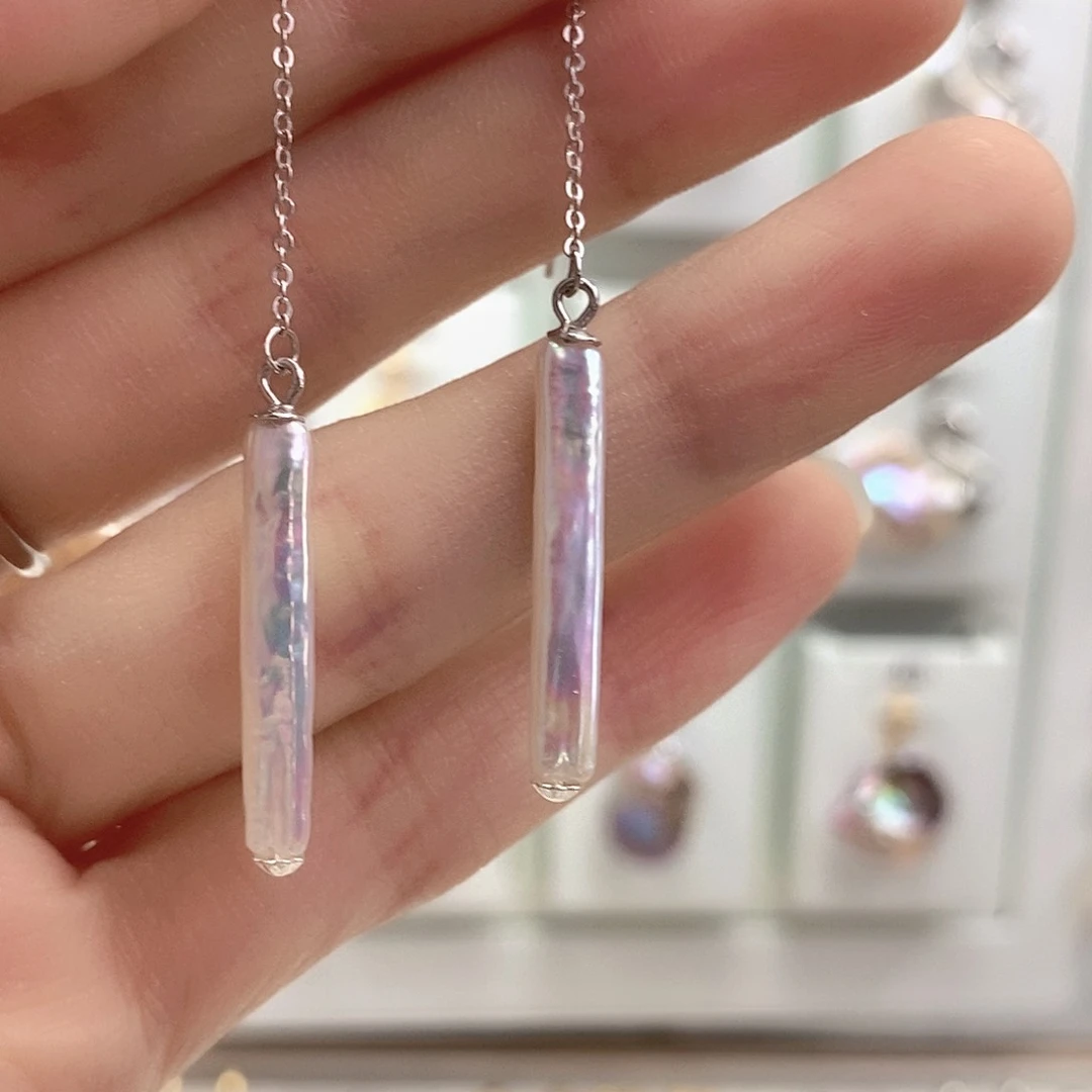 淡水珍珠银S925镶嵌颈饰小**儿