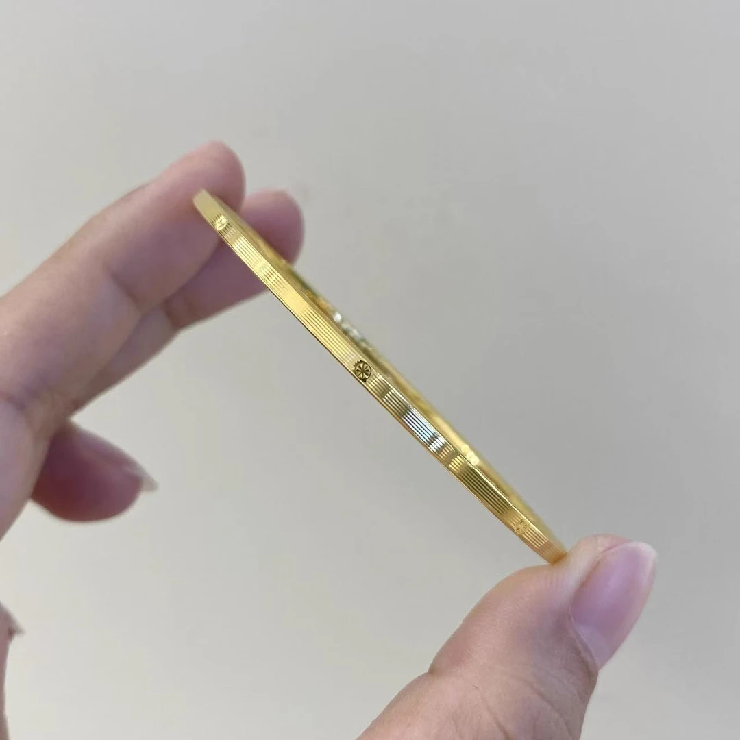 足金999米字拉丝手镯WH1353