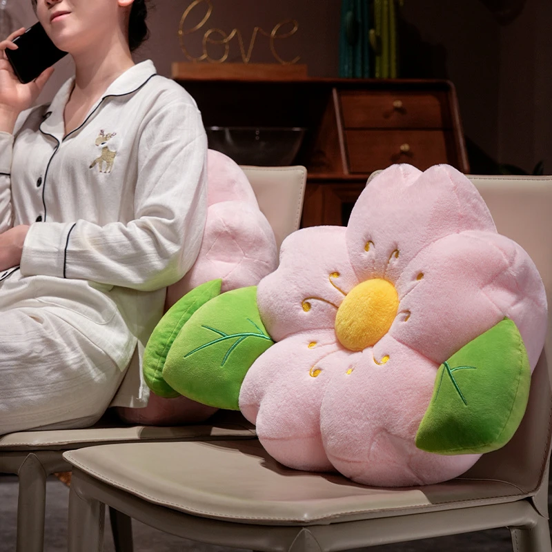 卡通樱花腰靠枕少女心沙发床头靠背飘窗装饰榻榻米抱枕护腰靠垫子
