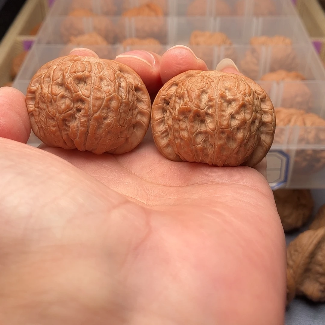 文玩核桃把件血麒麟狮子头40（头货精品