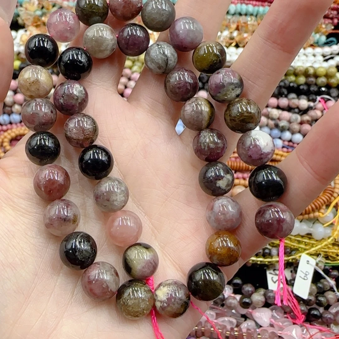 玛瑙/玉髓未镶嵌珠宝半成品老矿碧玺一条卡十