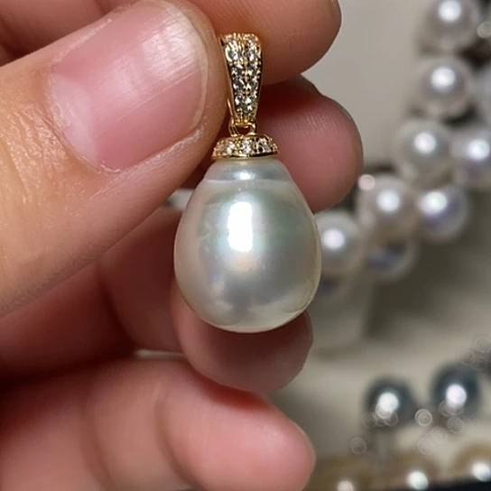 海水珍珠银S925镶嵌颈饰12.9