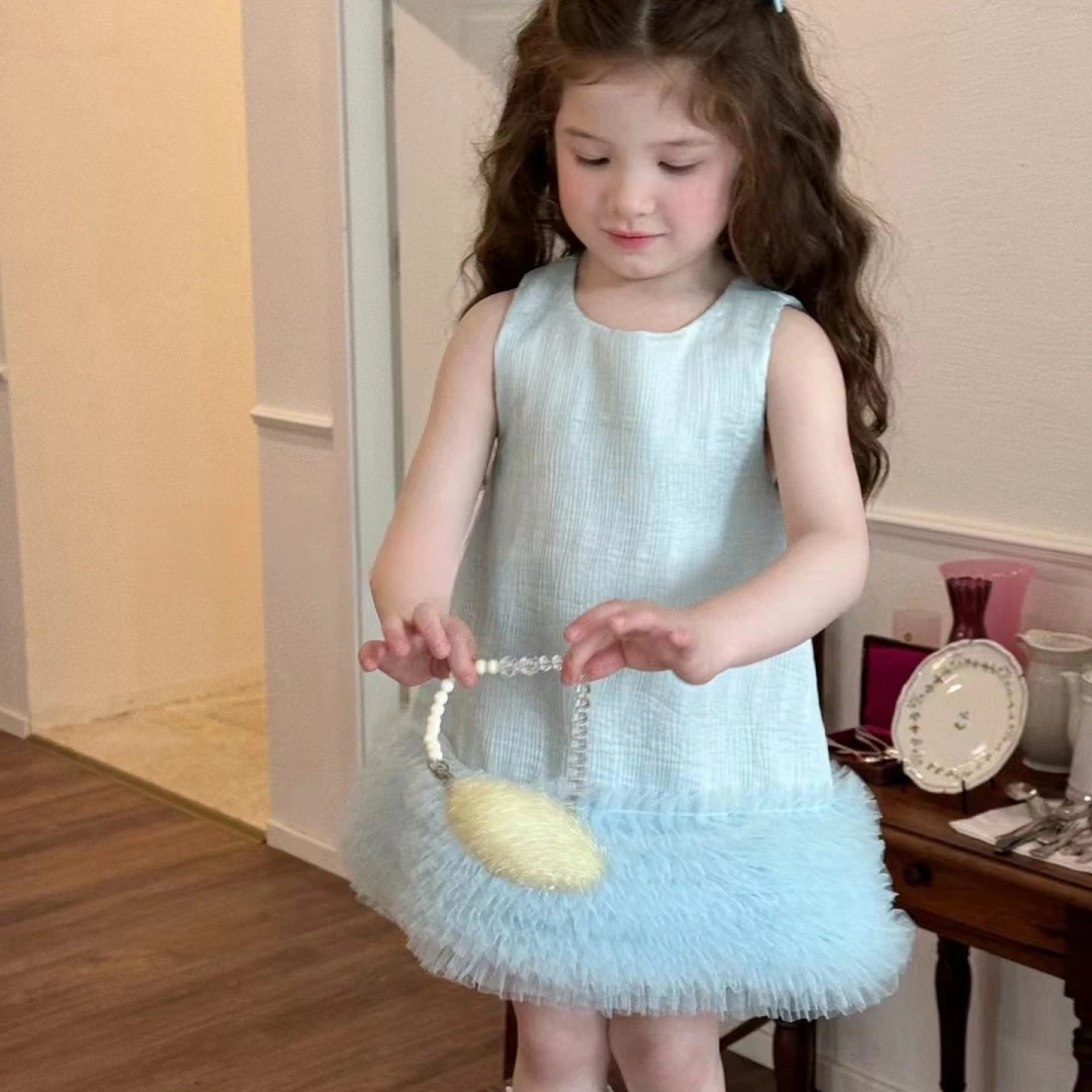 女童夏季连衣裙新款宝宝无袖背心纱裙儿童公主裙小童T-19003