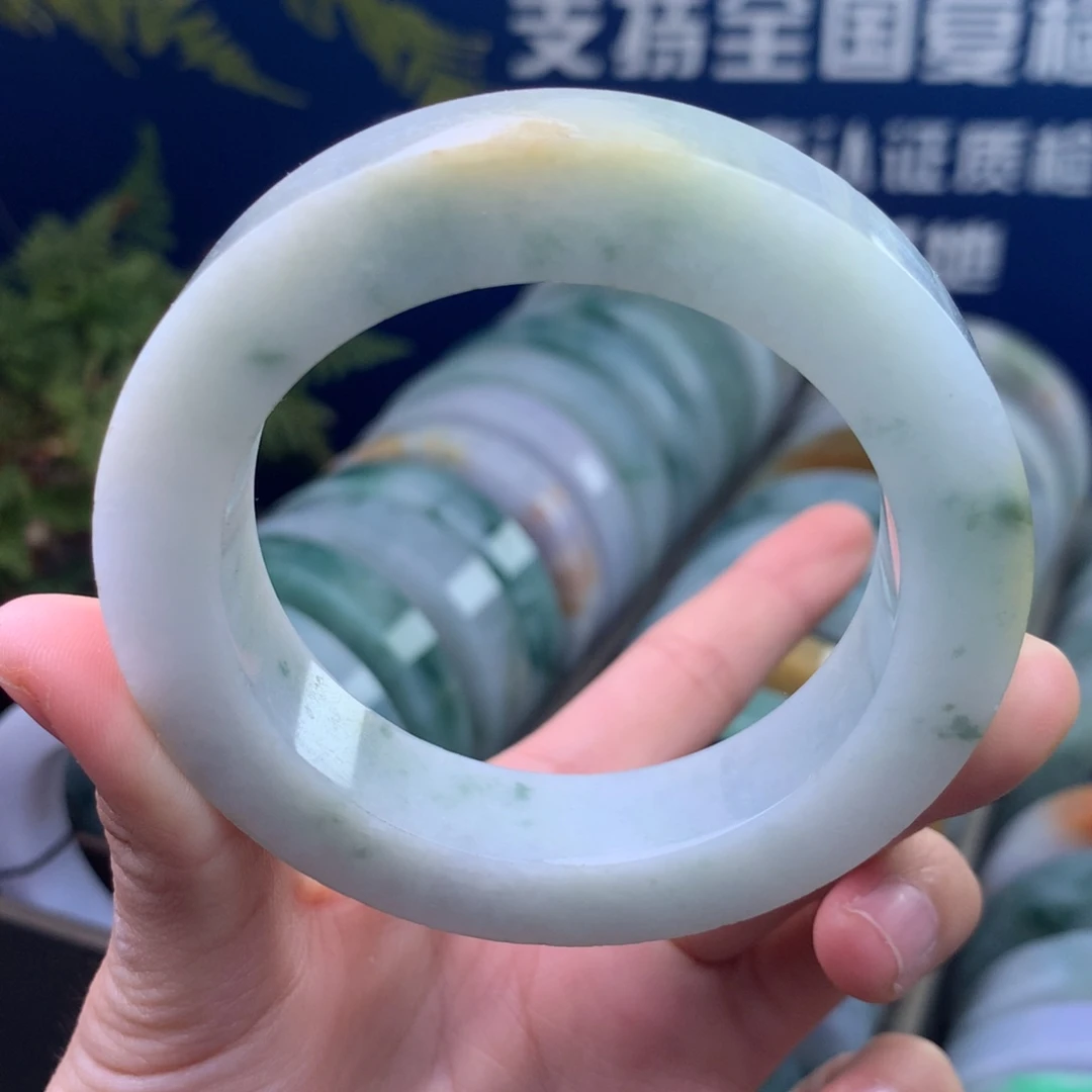定制翡翠未镶嵌手镯定制不退不换