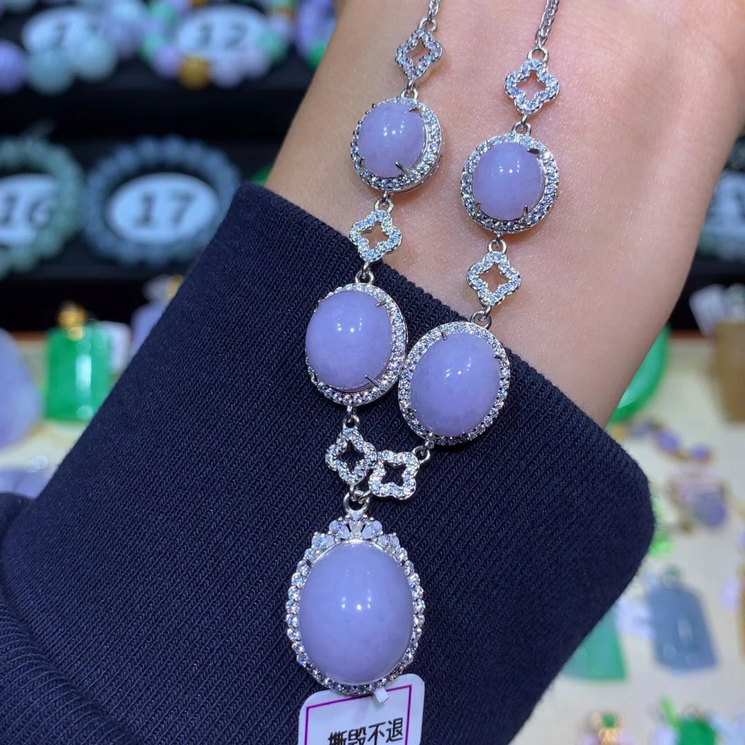 翡翠银S925镶嵌手链