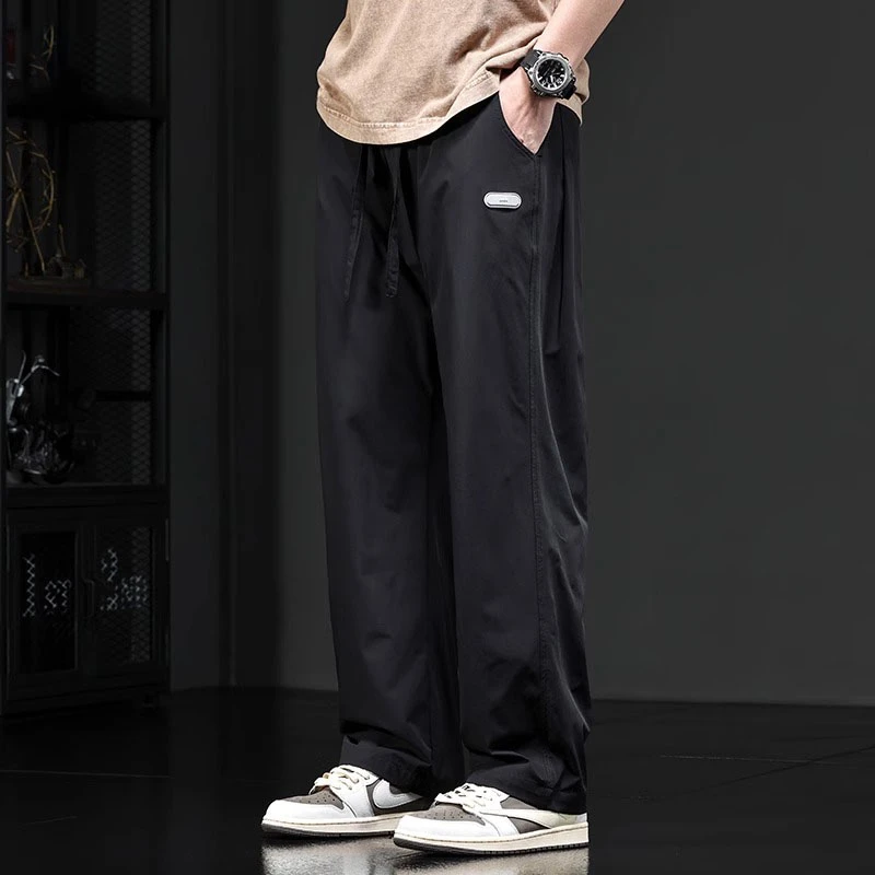 Cebrodz高端冰丝休闲裤夏季薄款运动裤男士透气速干宽松直筒长裤