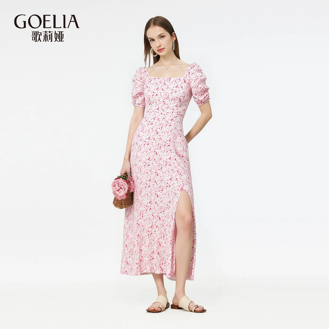 歌莉娅 夏季新品  印花连衣裙  1E5R4K5ND