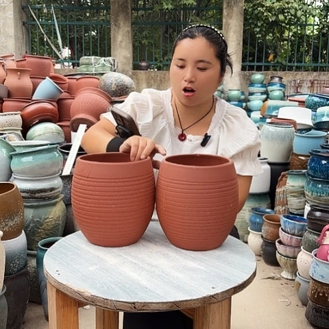 口16高20瑕疵两个盆。