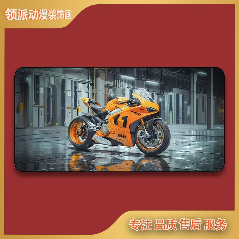 烈焰橙杜卡迪机车现代装饰画30*60