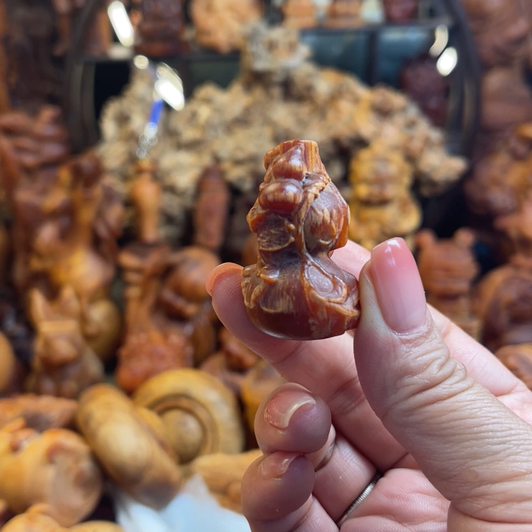 松木（琥珀木）无事牌葫芦挂件