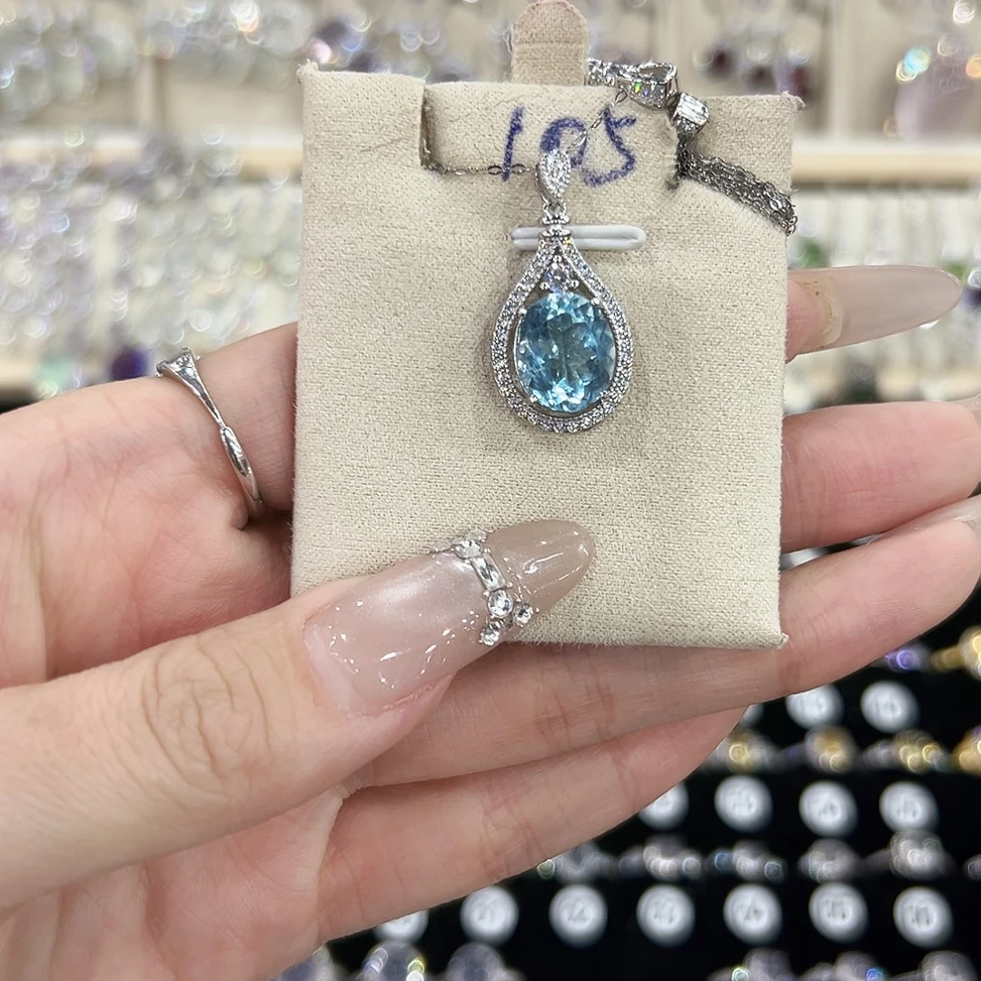 臭***鼠托帕石吊坠(赠链)银S925镶嵌