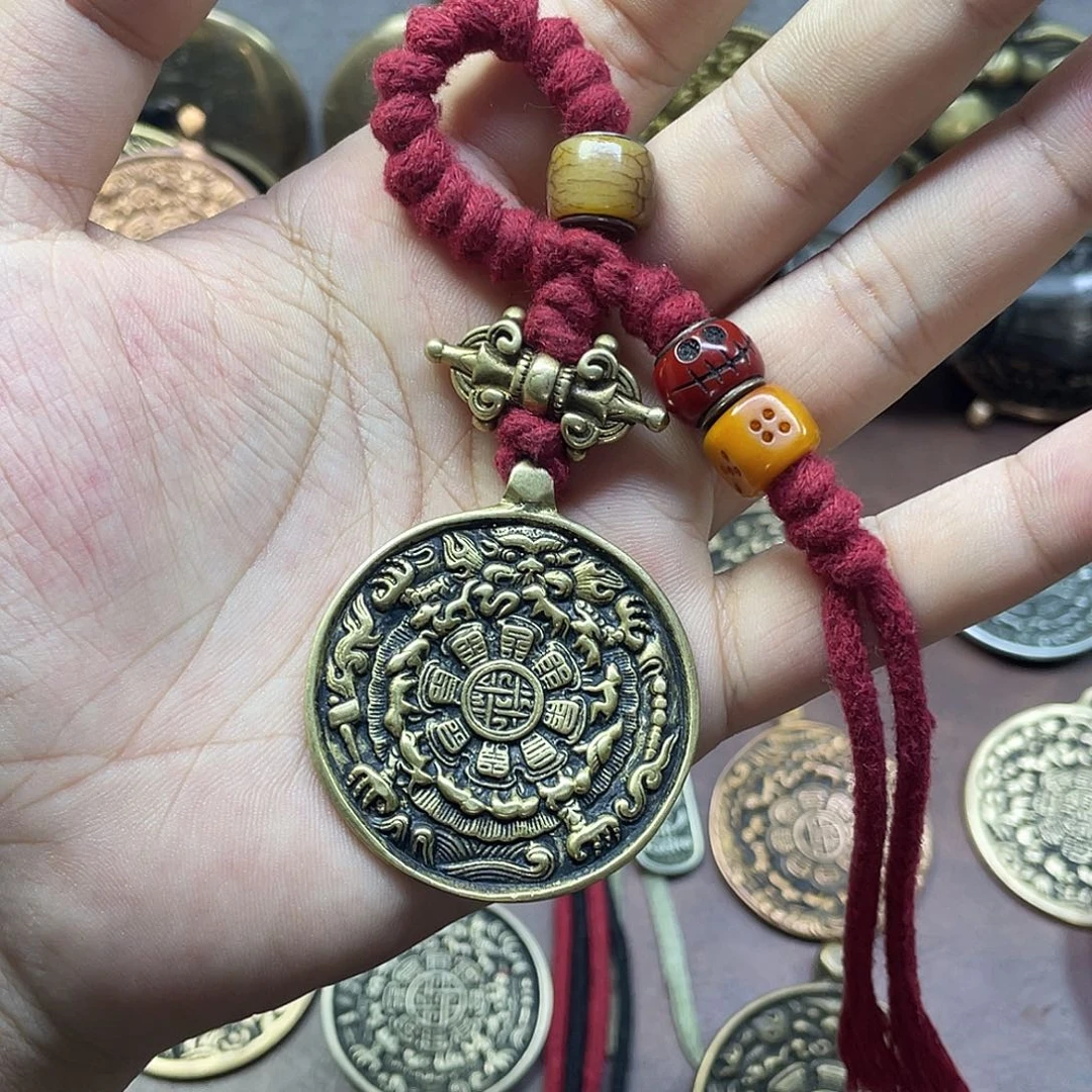 微瑕黄利马麟甲熊九宫八卦牌