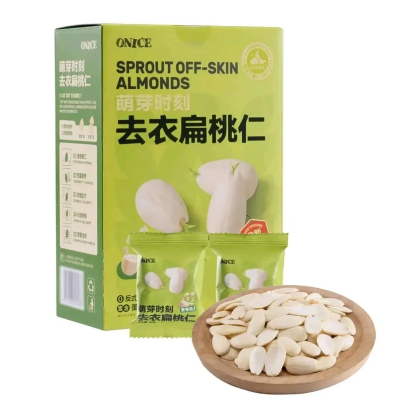 【会员超市】ONICE 萌芽时刻去衣扁桃仁 600g解馋小零食