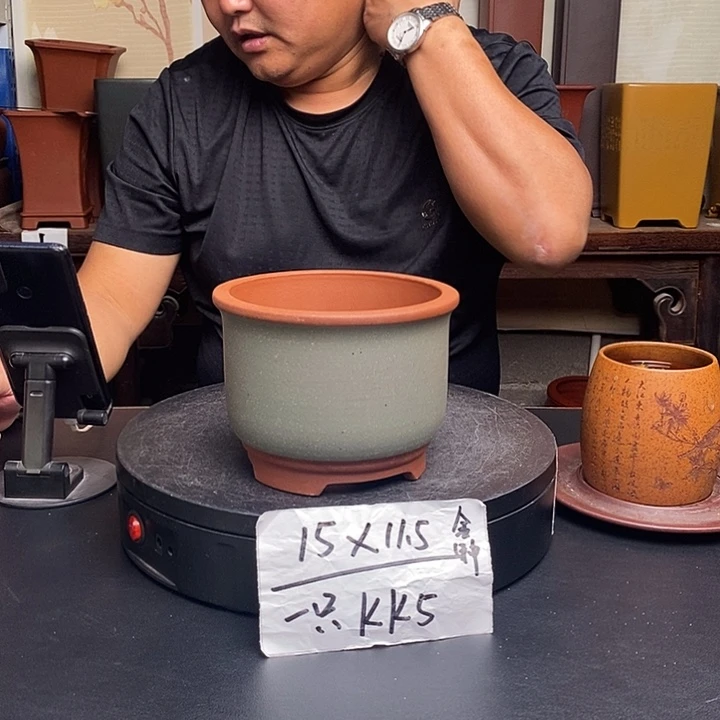 紫砂花盆货号一只KK5
